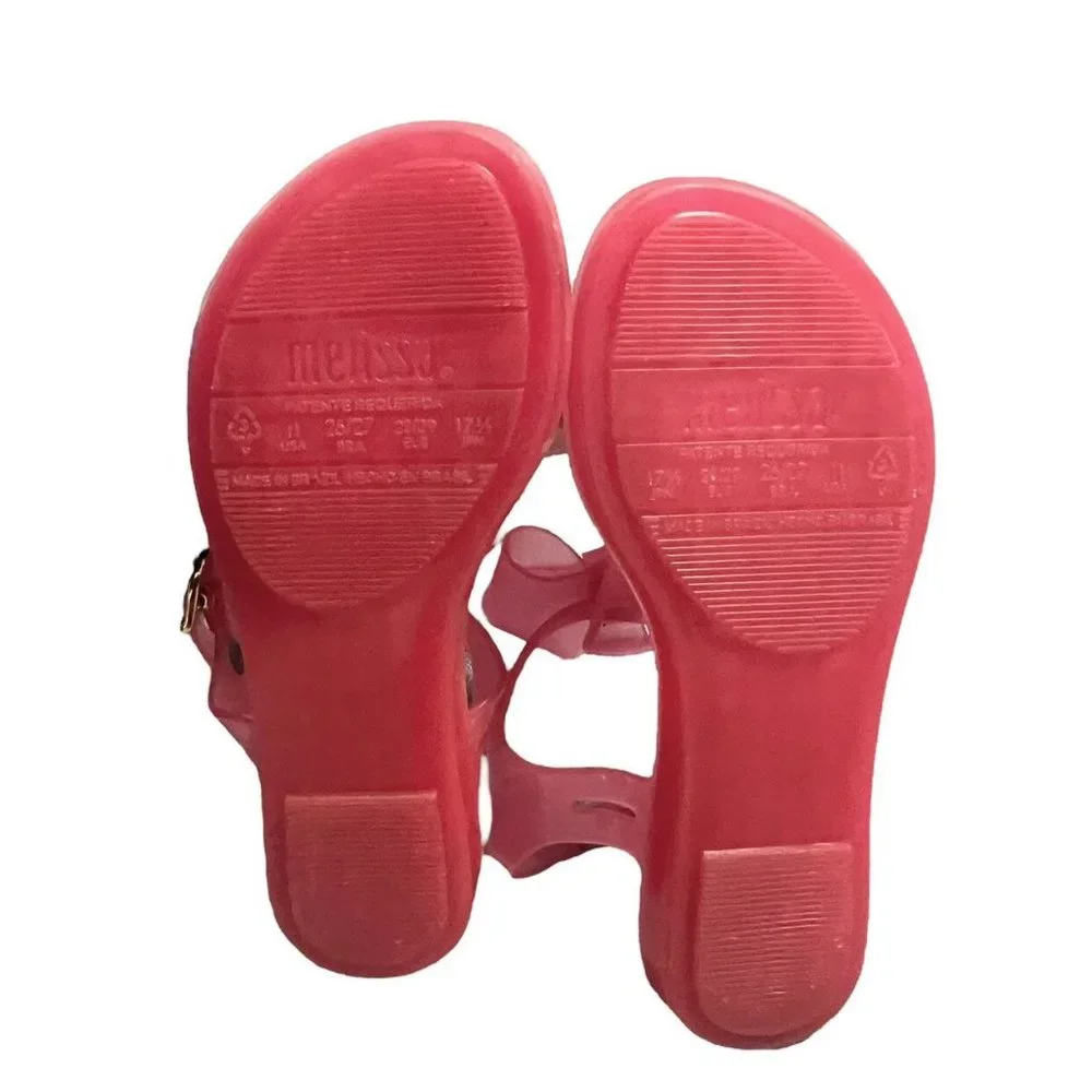 Mel By Melissa Sz 11 Pink Bow Solar Sandals